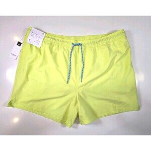 Goodfellow Swim Trunks XXL Lime 5” Inseam Quick Dry UPF 50 NWT